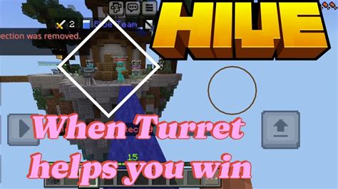 Turret Helped Me Win Hive Bedwars Youtube