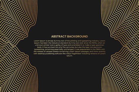 Premium Vector Abstract Background With Gold Line Wave