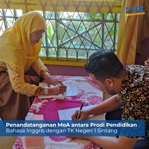 Penandatanganan MoA Antara Prodi Pendidikan Bahasa Inggris Dengan TK