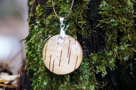 Real Birch Bark Necklace Rustic Jewelry Crystal Clear Resin Etsy