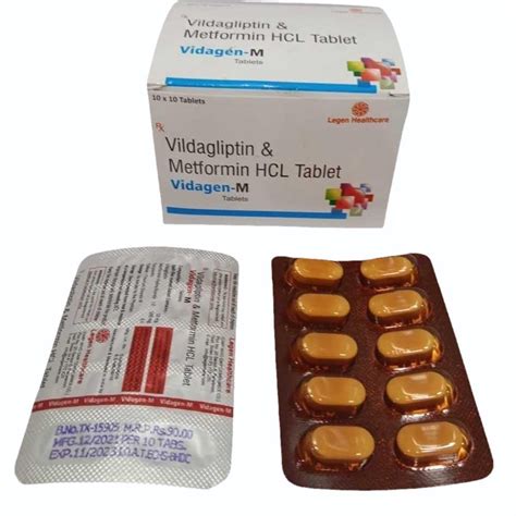 Vidagen M Vildagliptin Metformin Hcl Tablets 50 Mg Packaging Size 10x10 Tablet At Rs 980box