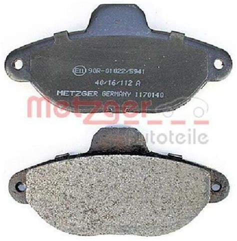 Originale Metzger Kit Pastiglie Freno Freni A Disco 1170140 Per Fiat