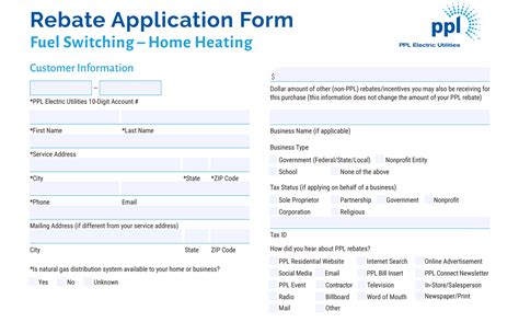 PPL Rebates 2022 Printable Rebate Form