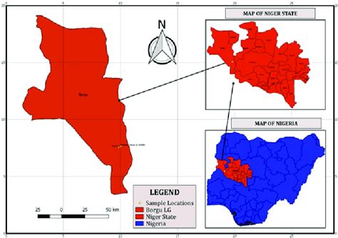 Map of Niger State showing Borgu local Government. Source: Field Survey ...