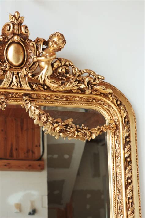 Grand Miroir Style Louis Xv Bois Dor Et Stuc Atelier Bakelite