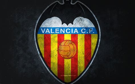 Download Wallpapers Valencia Cf Spanish Football Club Gray Stone