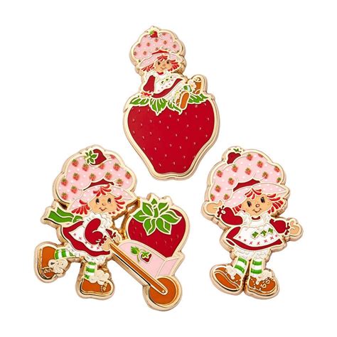 Strawberry Shortcake Enamel Pin Pack 3 Piece Erstwilder