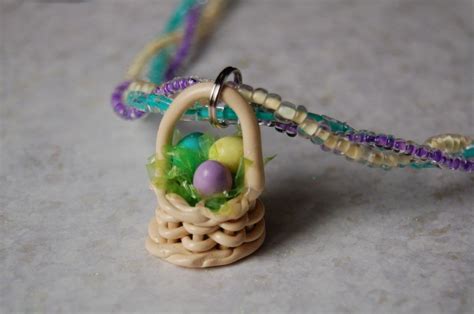 Polymer Clay Easter Basket Charm How To Polymer Clay Charms Polymer