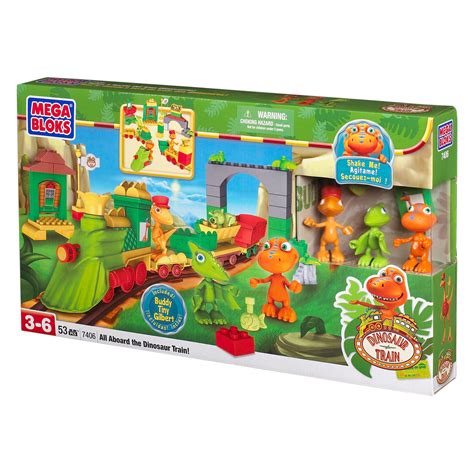 Mega Bloks Dinosaur Train All Aboard the Dinosaur Train Play Set - 13922779 - Overstock.com ...