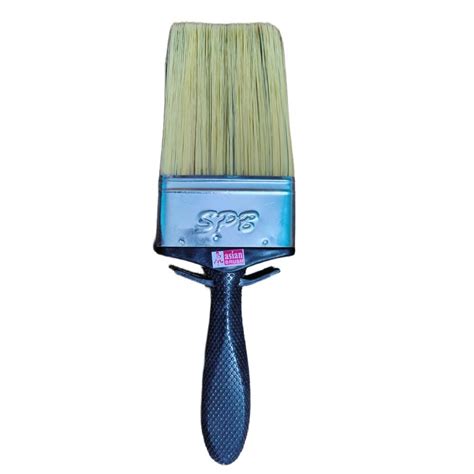 Wooden Blonde Silver And Black 6inch SPB Flat Paint Brush For Wall