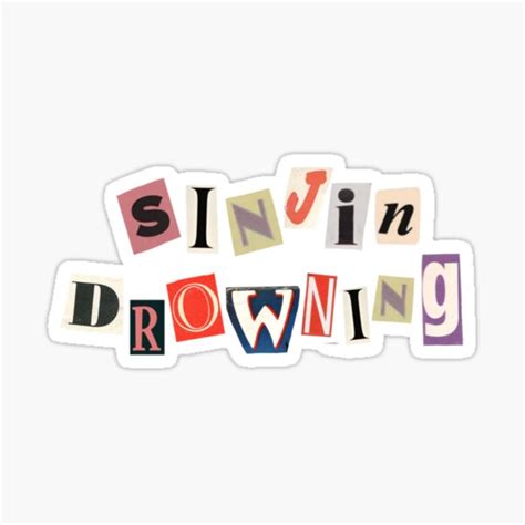 Sinjin Drowning Sticker For Sale By Ezradanieo Redbubble