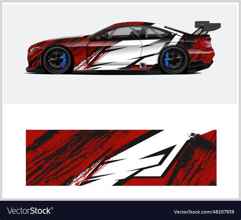 Car mockup for car wrap design graphics Royalty Free Vector