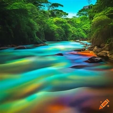 Vibrant River In An African Jungle On Craiyon