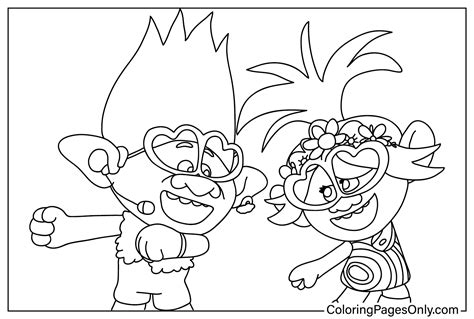 Trolls Band Together Coloring Pages - Free Printable Coloring Pages