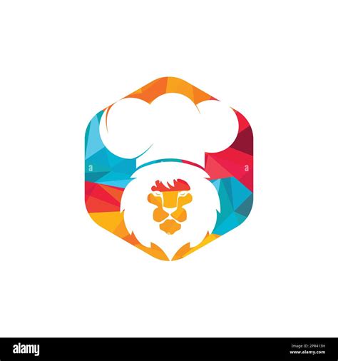 Chef Lion Vector Logo Design Template Food Restaurant Logo Concept
