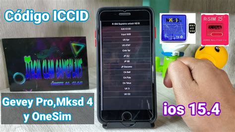 Nuevo C Digo Iccid Para R Sim Liberacion Iphone One Sim Gevey Pro Y