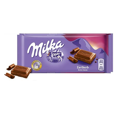 Milka Zartherb Dark Chocolate Bar Candy Alpenmilch Original German