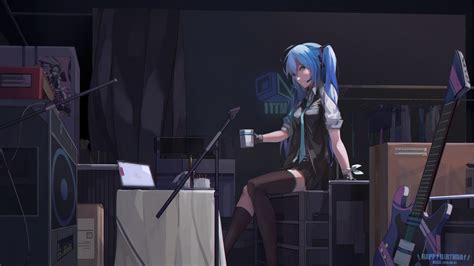 1920x1080 Hatsune Miku Blue Hair 5k Laptop Full Hd 1080p Hd 4k Wallpapersimagesbackgrounds