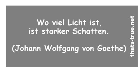 Wo Viel Licht Ist Ist Starker Schatten Johann Wolfgang Von Goethe