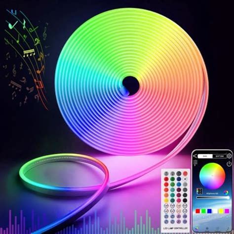 Amazon Mmeevt Neon Rope Light Ft Rgb Led Strip Light Control