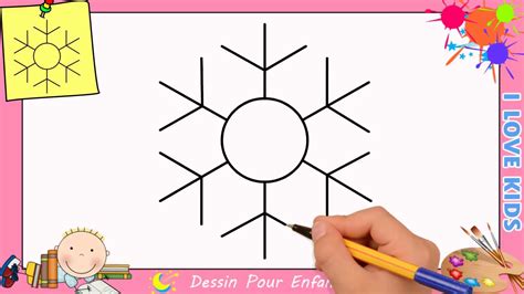 Dessin Flocon De Neige FACILE Comment Dessiner Un Flocon De Neige