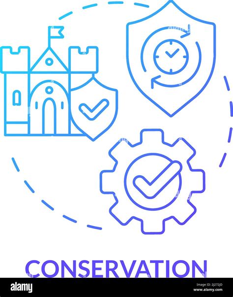 Conservation Blue Gradient Concept Icon Stock Vector Image And Art Alamy