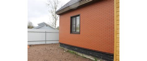 Фасадная панель под кирпич, красный