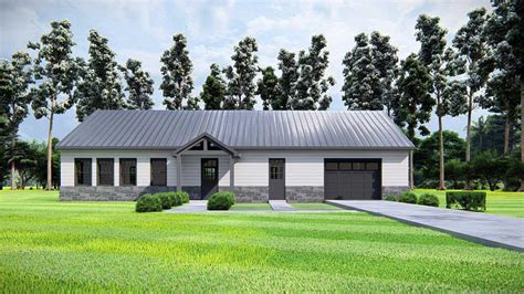 The Apex 4 Bedroom Barndominium Floor Plan With Large Shop