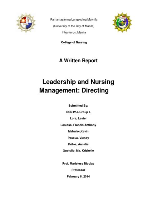 Nursing Management Directing Pdf Leadership Motivation