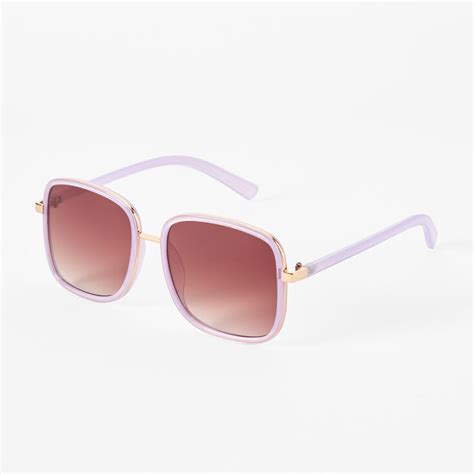 Purple Oversized Square Retro Sunglasses Claire S Us