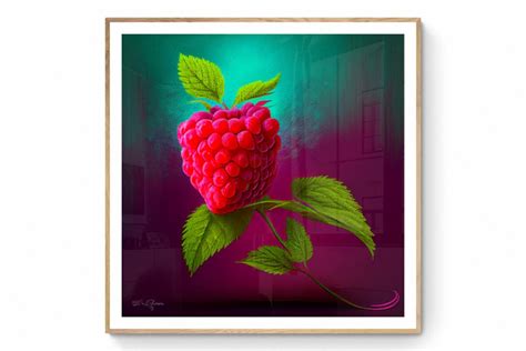 Raspberry Wall Art Fruit Printable Art Raspberry Print Fruit Market