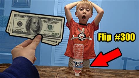 Last To Miss A Bottle Flip Wins 100 Part 3 Colin Amazing Youtube