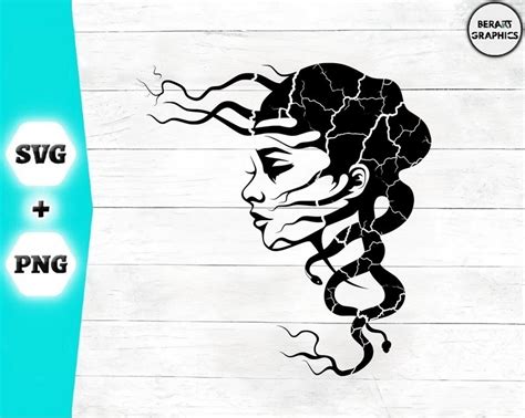 Medusa Svg Png Print File Medusa Svg Png Medusa Silhouette Vector Goddess Medusa Svg