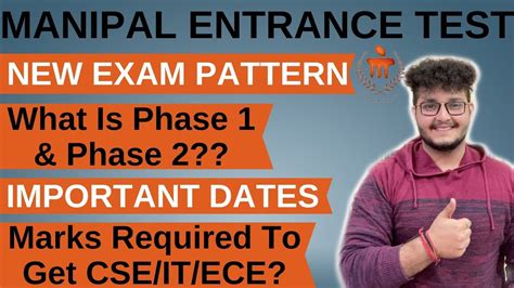 Muoet Manipal Entrance Test Exam Pattern Marks Required To Get Cse