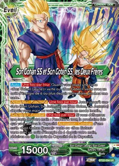 BT22 054 UC Son Goten Son Gohan SS Et Son Goten SS Les Deux