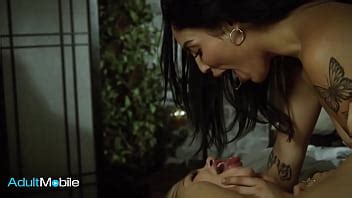 Adultmobile Stunning Hot Girls Have Sexy Sloppy Lesbian Sex On The Bed And Get Their Pussy
