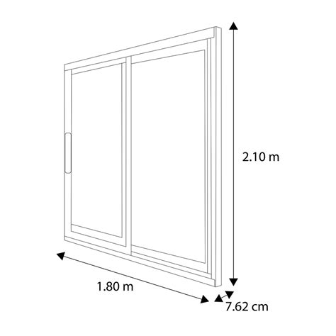 PUERTA CORREDIZA BLANCA 180 X 210 CM ANCHOXALTO The Home Depot