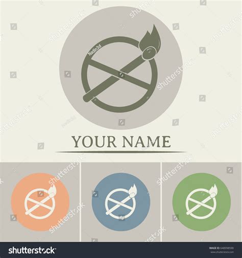 No Naked Flame Warning Sign Vector Stock Vector Royalty Free