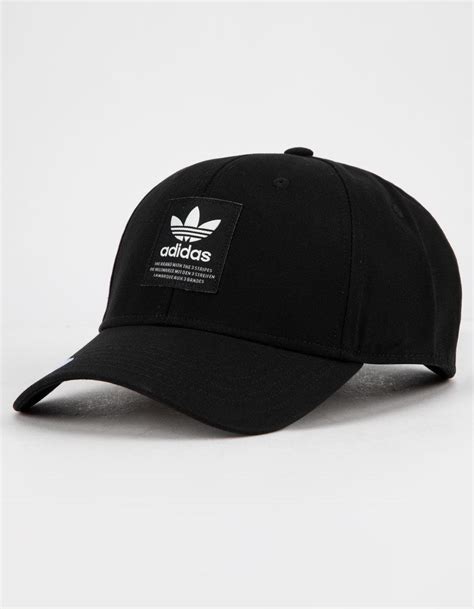 Adidas Originals Trefoil Patch Black And White Mens Snapback Hat In Black