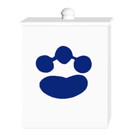 Conjunto De Potes Urso Imperial Azul Marinho Mdf Mega Loja Do Beb