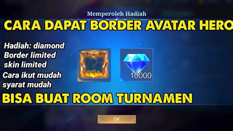 CARA DAPATKAN BORDER AVATAR COMMUNITY HERO DAN DIAMOND GRATIS BISA