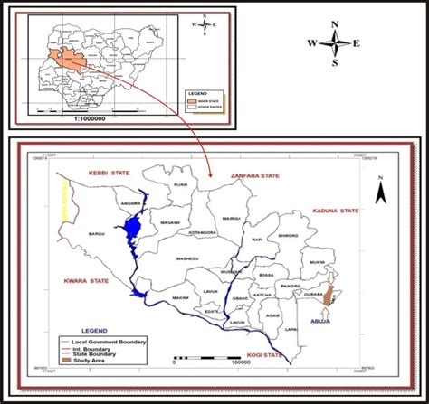 Map Of Niger State Figure 2 Map Of Suleja And Environs Download