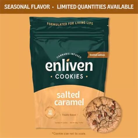 Salted Caramel Cookie 10pk 100mg Enliven Cookies Jane