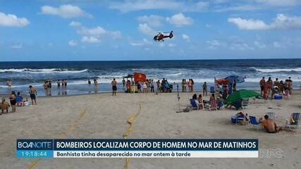 Corpo de homem é achado no mar em Matinhos Bombeiros acreditam que