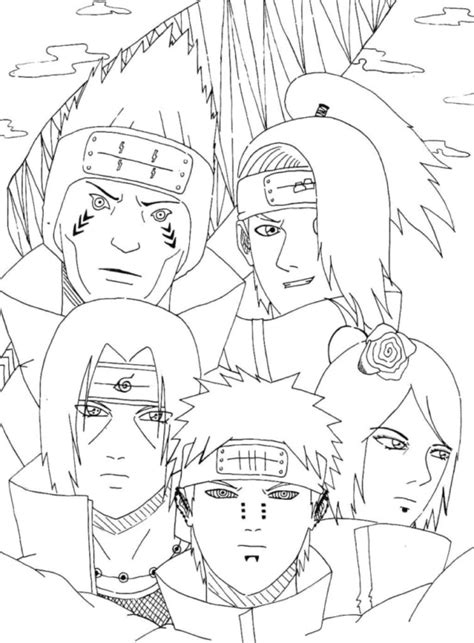 Akatsuki Para Colorear Y Pintar Im Genes Para Dibujar Gratis