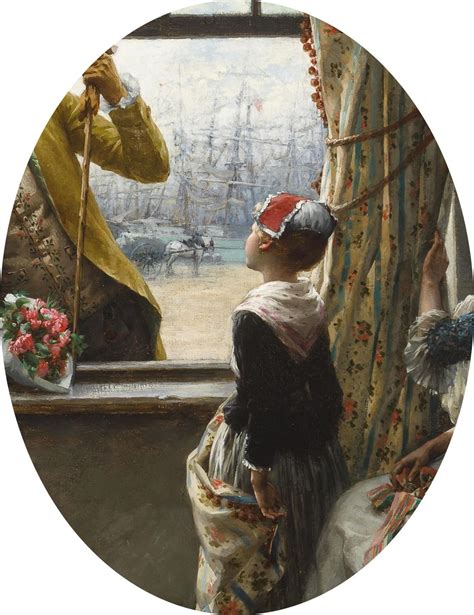 Pierre Outin - 1840-1899, France - “Secret Admirer” (detail) | Pierre
