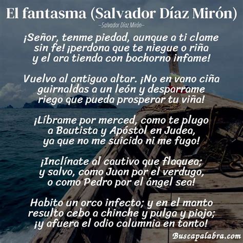 Poema El fantasma Salvador Díaz Mirón de Salvador Díaz Mirón