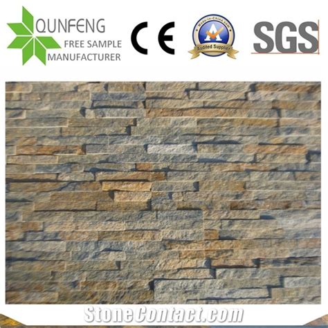 Quartzite Split Face Culture Stone Veneer Panel From China