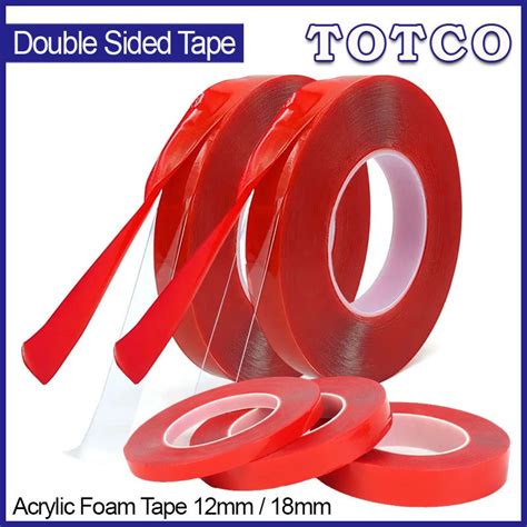 Double Sided Acrylic Foam Tape 12mm 18mm 10 Meter Totco Trading