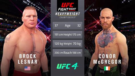 Brock Lesnar Vs Conor McGregor Full Fight UFC Fight Of The Night